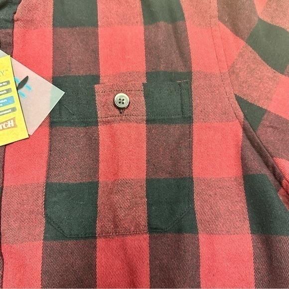NWT- Tailor Vintage Men's Buffalo Performance Stretch Flannel Two Pocket Shirt.L - Picture 6 of 16